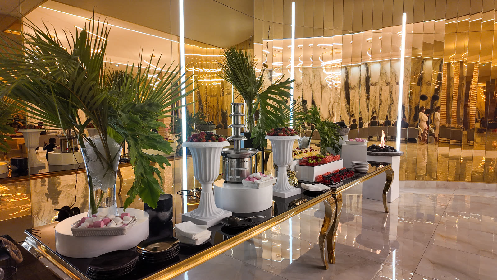 Full-service event coordination with elegant table settings and catering